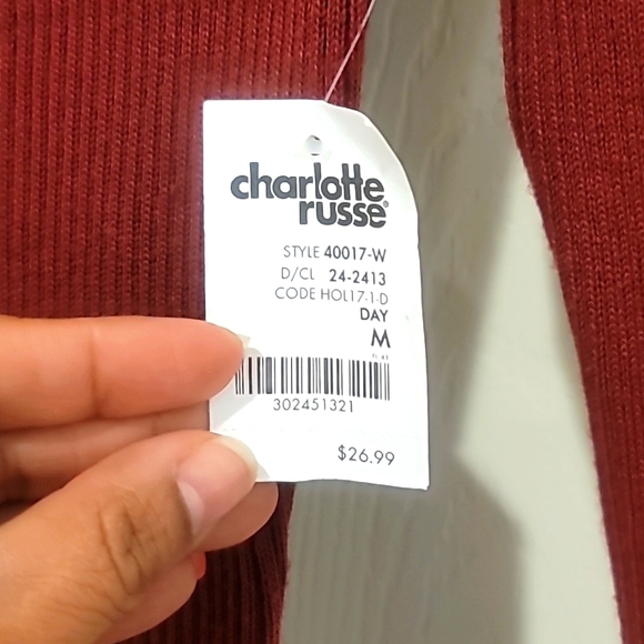 Burgundy Sweater Dress - Picture 2 of 3